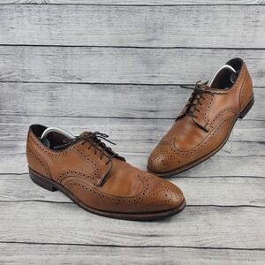 Allen Edmonds Lombard 2622 Walnut Calf Brown Leather Wingtip Derby USA Men 10.5